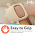 3+ Nuby Silicone Wrist Teething Mitten - Baby Teether Ring - Months - Brown Bear