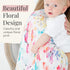 47 47 inches Stroller Society - Viscose from Bamboo and Cotton Baby Blanket, Floral Baby Blanket, Receiving Blankets