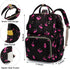Dezcrab Backpack Backpacks Flamingo Baby Diaper Bag for Women, Large Capacity Waterproof Maternity Travel Nappy