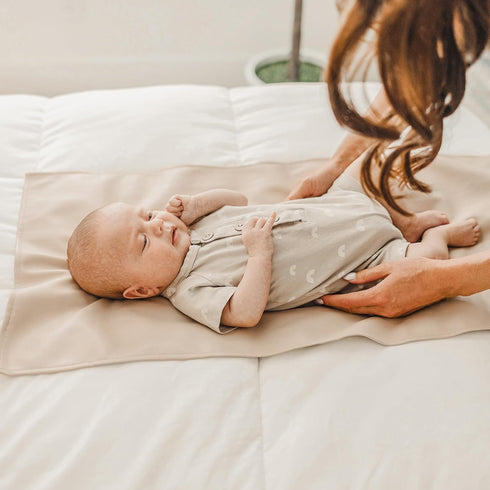 32 20 inches Konssy Faux Leather Baby Changing Mat, Waterproof, Wipeable & Portable Diaper Changing Pad for Travel