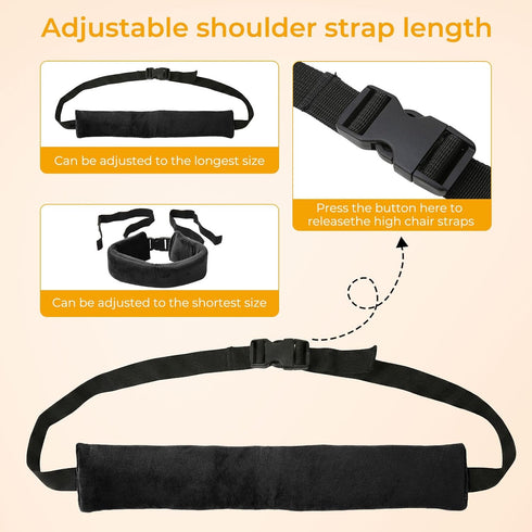 Universal High Chair Safety Straps for Infants & Toddlers - Black
