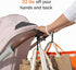 horuce 2 Pack 2 Stroller Hooks with Silicone Bottle Holders - Heavy Duty Aluminum Carabiner Clips & Universal Silicone