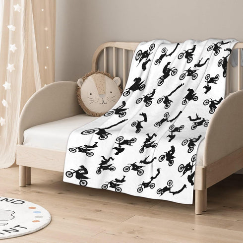 Motorcycles Dirt Bike Baby Blanket Gifts Super Soft Swaddle Newborn Cozy Receiving Blanket 40x30 in