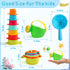 1-3 12+ 1 2 3 4 5 6 9PCS Beach Toys for Toddlers Bath Toys Sand Pool Water Table Toys Mold Free Bathtub Toys for Months