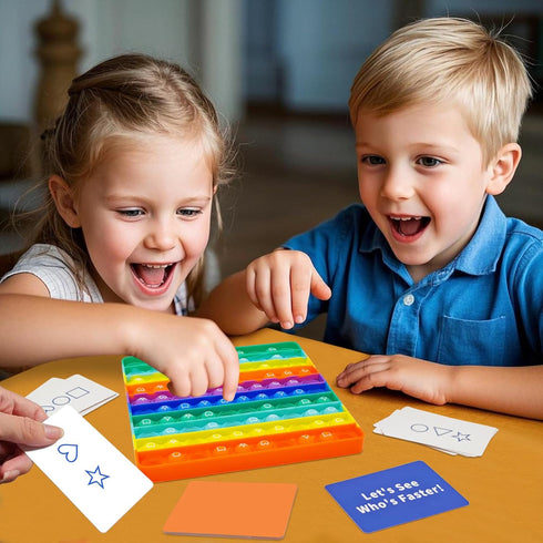 Pop Fidget Toys Card Games for Kids & Families, Board Games-Style Play with Flash Cards, Boost Hand-Eye Coordination