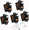 DSPOWER 5PCS 2G Plastic Gear Mini Servo, 3.7-4.2V RC Micro Coreless Motor Digital