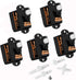 DSPOWER 5PCS 2G Plastic Gear Mini Servo, 3.7-4.2V RC Micro Coreless Motor Digital