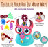 Woodland Themed Christmas Party Hats Making Kit with Chenille Stems & Stickers for DIY Art Craft Home Project