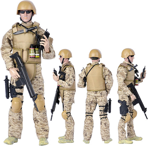 12 Inch Set, 1/6 Set NB01 Action Figures Military Scale Action Figures with Weapons and Accessories