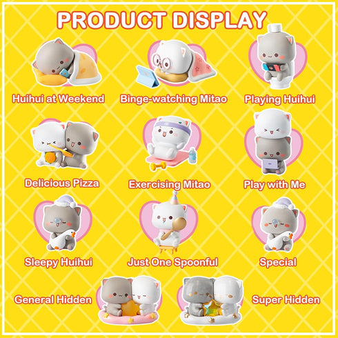 BEEMAI 1PC Mitao Cat Love is Like A Peach Series Blind Box Random Design Cute Figures Collectible Toys Birthday Gifts