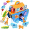 Tooysea Wooden Noah's Ark Toy with Animal Shape Sorter,Baptism Gifts for 1