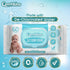 COOSHKINS 99.9% (60 Count (Pack 3)) De-Chlorinated Pure Water Baby Wipes | Gentle Unscented Wipes for Sensitive Skin |