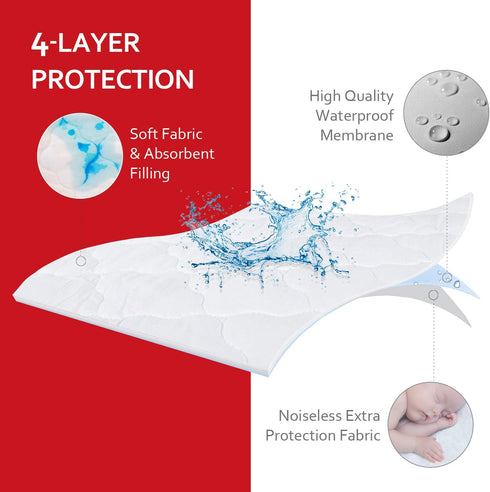 Pack (6 Pack and Play Mattress Pad Sizes), Compatible with Pamo Babe Portable Playard, and Play Mattress Sheets Cover