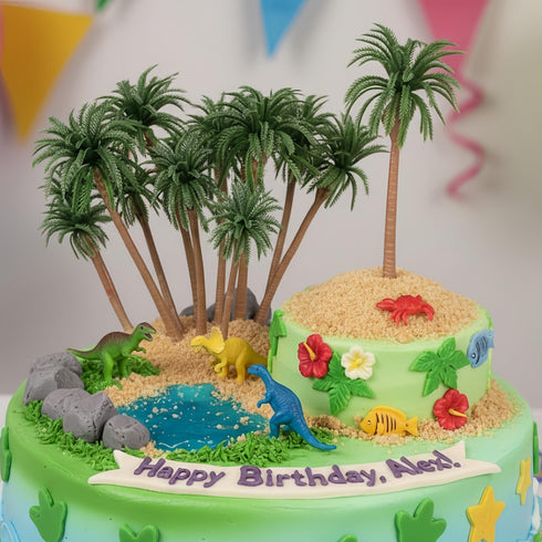 Ymeibe 15-Pack 4-6.3 Miniature Palm Trees | Tropical Coconut Model Trees with Flexible Stems | Diorama Decor, Train