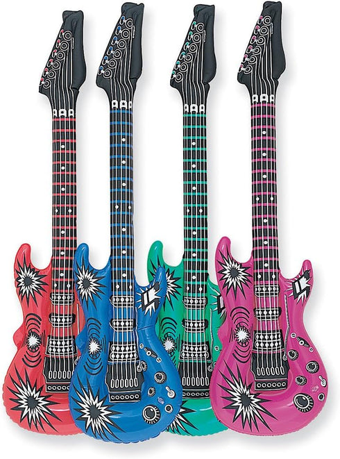Unique Party 1 Inflatable Guitar, Assorted Colors