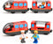 Giant Bean Battery Operated Action Locomotive - Magnetic Connection Train Set for Wooden Train Tracks, Toys 3+