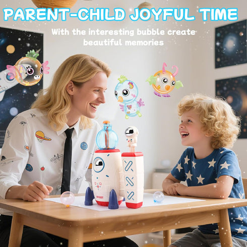 195PCS 3+ Amy&Benton DIY Sticky Balloons with Pump, Space Rocket Balloon the Funny Inflator Toy, Magic Balloon Maker