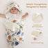 2 Pack 32"x32", 6 100% david's kids Hooded Baby Towels, Large Layer Muslin Cotton Highly Absorbent Boy Bath Towel