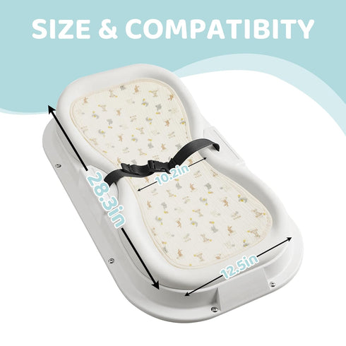 3 Pack Hombys Washable Baby Changing Pad Cover - Waterproof Muslin Changing Table Pad, - Cream White, Light Green