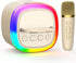 Kids Karaoke Machine, Portable Bluetooth Speaker with Wireless Microphone, Christmas Gift for Girls 4-10 Years Old