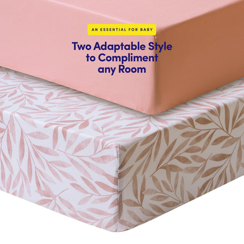 2 Pack (2852) Crib Sheets for Boys & Girls Snug Full Elastic Fit for Standard Crib Mattresses Stylish Zoo Animals