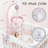 12 3 Crib Mobile for Girls, Baby Mobile for Crib with Lullabies Digital Musical Box, Modes, Volume & Songs Control