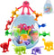 ZMZS Suction Toys for Baby, Bath Toys for Kids Ages 4-8, 40 Pieces Toddler Stress Release Sensory Toys, Educational Gift