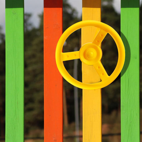 6 Pack Playground Steering Wheel Plastic Swingset Ship Wheel Toys for Kids Playhouse Treehouse Accessories