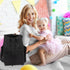 HAMPPLIES Backpack Diaper Bag for Moms with Drawstring Closure, Black Diaper Bag with Wet and Dry Separation, Large