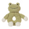 Apricot Lamb Baby Frog Soft Rattle Toy, Plush Stuffed Animal for Newborn with Soft Hand Grip Shaker (Frog, 6 Inches)