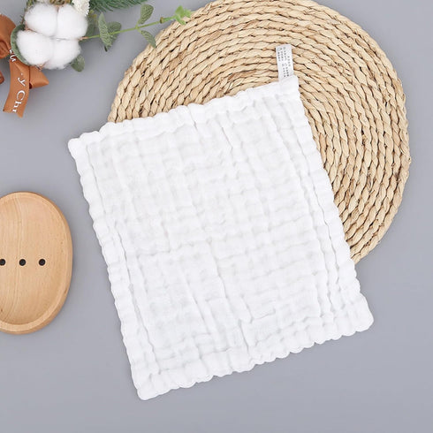 WEBGGER 5 Pack 12x12 inches Baby Washcloths Natural Cotton Kids Wipes Soft Newborn Baby Face Towel Shower Cloth