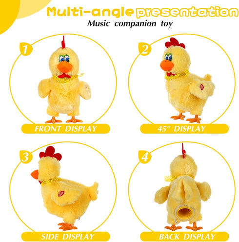 Electric Chicken Stuffed Animal Toy | Dancing Chicken Plush Toy with Sound and Music
