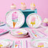 64 Set Summer 16 WERNNSAI Ice Cream Party Decorations - PCS Ice Cream Plates Napkins and Forks Popsicle Party