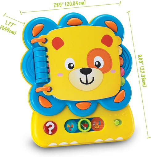 KiddoLab Words and ABC Learning for Toddlers 1-3 Years - Chapa The Lion Interactive Sound Book with Melodies
