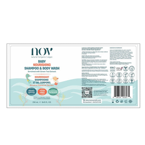 Baby Shampoo & Body Wash | Tear-Free, Plant-Based Formula for Gentle Cleansing, Nurturing, and Ethical Care, Free from