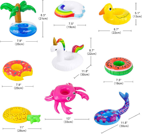 UNICORN ELEMENT 9 Pcs Cute 11.5 Inch Girl Doll Swim Accessories Set for Pool Toys