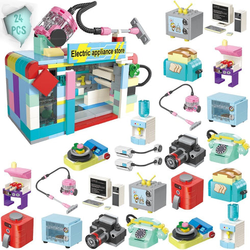 WODMAZ 24PCS Electric Appliances Building Blocks, Party Favors for Kids, Easter Basket Stuffers Toys