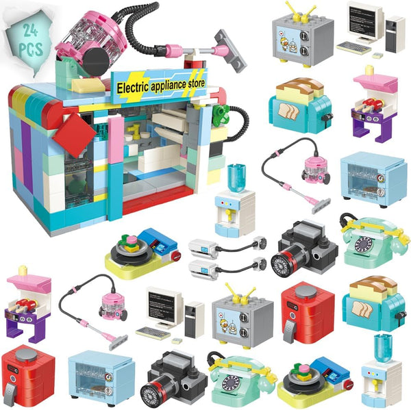 WODMAZ 24PCS Electric Appliances Building Blocks, Party Favors for Kids, Easter Basket Stuffers Toys
