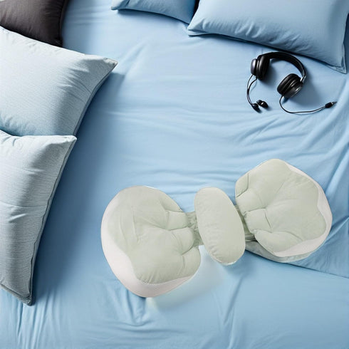 Levemolo Maternity Sleeping Pillow for Pregnant Women Green-Tone Pregnancy Support Pillow for Belly and Back Adjustable
