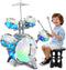 LeeQee Drum Set for Kids 1-3, Jazz Drumset for Toddler 3-5 Vibrant Aurora