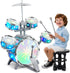 LeeQee Drum Set for Kids 1-3, Jazz Drumset for Toddler 3-5 Vibrant Aurora