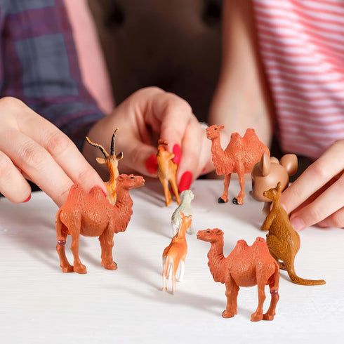 STOBOK Miniature Camel Models - Pack of 4 Camel Figurine Animal Desktop Ornaments