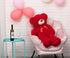 Huge Teddy Bear Stuffed Animal, Giant Plush with Red Ribbon Bow, Valentine's Day Gift for Girlfriend and Kids, 36 Inch