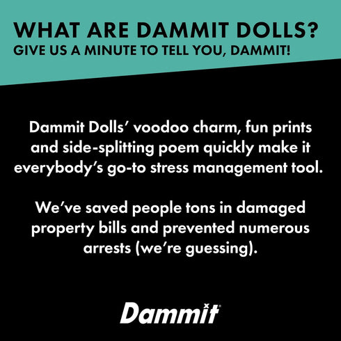 Dammit Doll - Classic Random Color, Stress Relief Gag Gift, 1 Doll