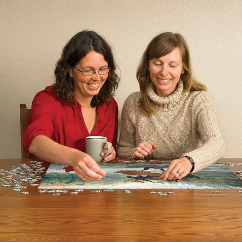 Cobble Hill 1000 Piece Puzzle - Moose Crossing, Sample Poster Included