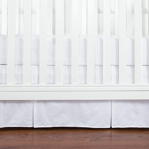 LS Line 800 Count 100% (28" 52" 14") 14" Crib Bed Skirt Pleated, Thread Egyptian Cotton, Nursery Crib Toddler x x