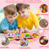 Qizfun Toddler Busy Board Montessori Toys Sensory Busy Book, Educational Learning Travel Toy for Airplane & Car, Keeps
