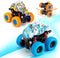 LODBY Dinosaur Trucks Toys for Kids 3-5 Years, Friction Powered Dino Vehicles for Outdoor Play