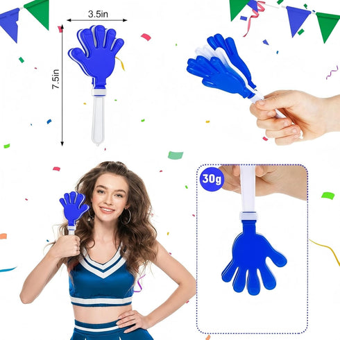 100 7. 5 3. 5 Inches Junkin Pcs Hand Clappers Bulk x Noise Makers Party Favors Clapping Noise Maker Clacker