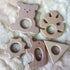 10pcs Teething Toys for Babies, Natural Wooden Leaf Teething Rings, Baby Teether Chew Toys for Infant Toddler Pain